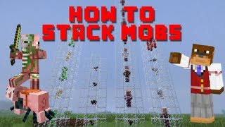 Minecraft 1.5 Tutorial - How To Stack Mobs ! ! !