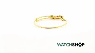 Chrysalis Ladies' PVD Gold plated NATURE LOTUS FLOWER EXPANDABLE BANGLE (CRBT2009GP)