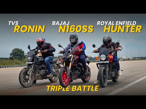Can RONIN Beat Pulsar N160ss & Hunter 350 😱 | Triple Drag Race