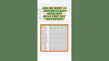 Automatically highlight cells in excel #shorts