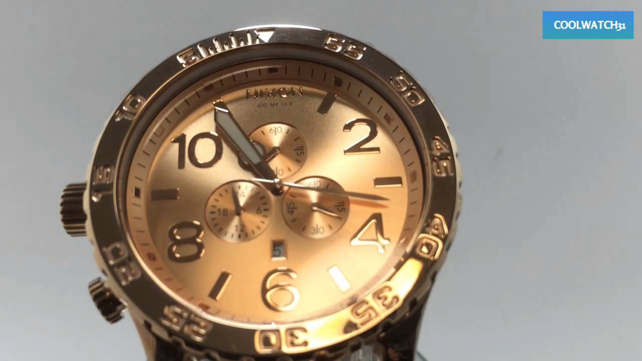 COOLWATCH31 A083-897 NIXON 51-30 CHRONO ROSE GOLD WATCH MENS 