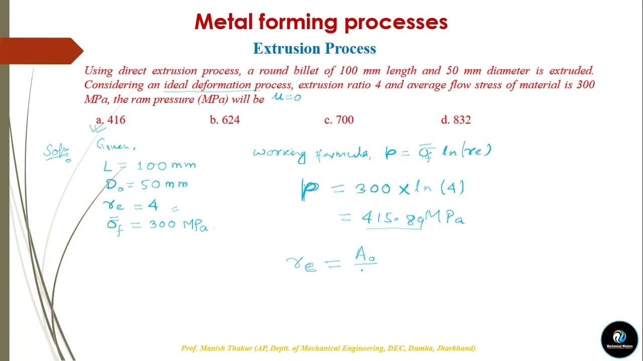 Tutorial on Extrusion Process