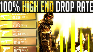 The Division: 100% HIGH END DROP RATE!! CRAFTING NERF NEEDED?!