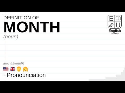 MONTH meaning, definition & pronunciation | What is MONTH? | How to say MONTH