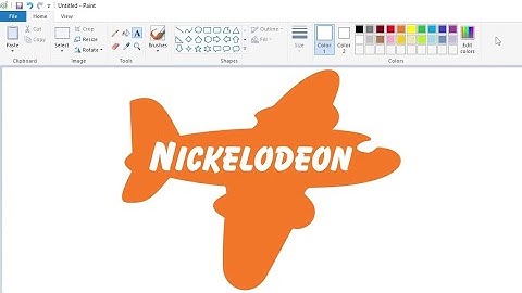 How to draw the Airplane Nickelodeon logo using MS Paint | How to draw on your computer