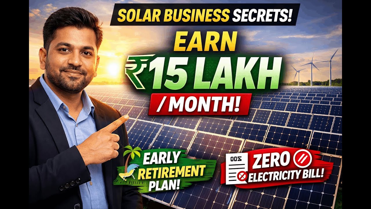 Solar Business Secret: Earn ₹15 Lakh/Month with Solar Farming! ☀️💰