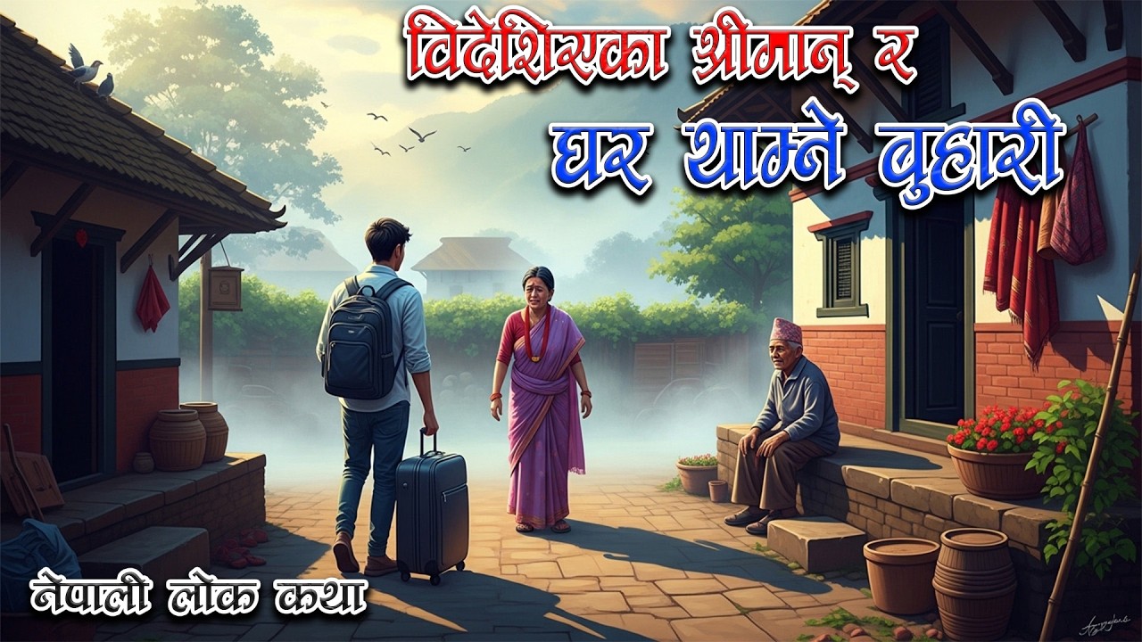 विदेशिएका श्रीमान् र घर थाम्ने बुहारी  | Nepali Lok Katha | नेपाली लोक कथा | Nepali Lok Katha