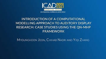 Introduction of a Computational Modelling Approach to Auditory Display Research - ICAD 2021