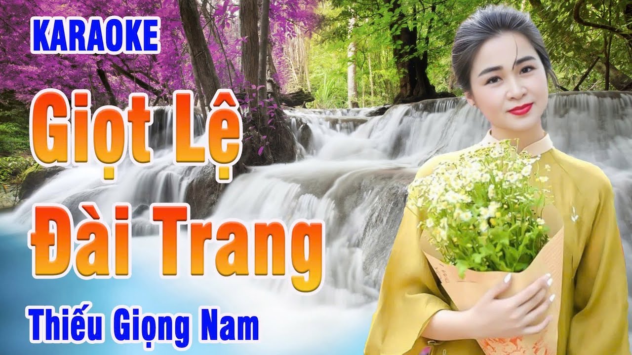 🔥 Giọt Lệ Đài Trang _ Karaoke Thiếu Giọng Nam _ Song Ca Với Sầu Riêng @giahuybeat