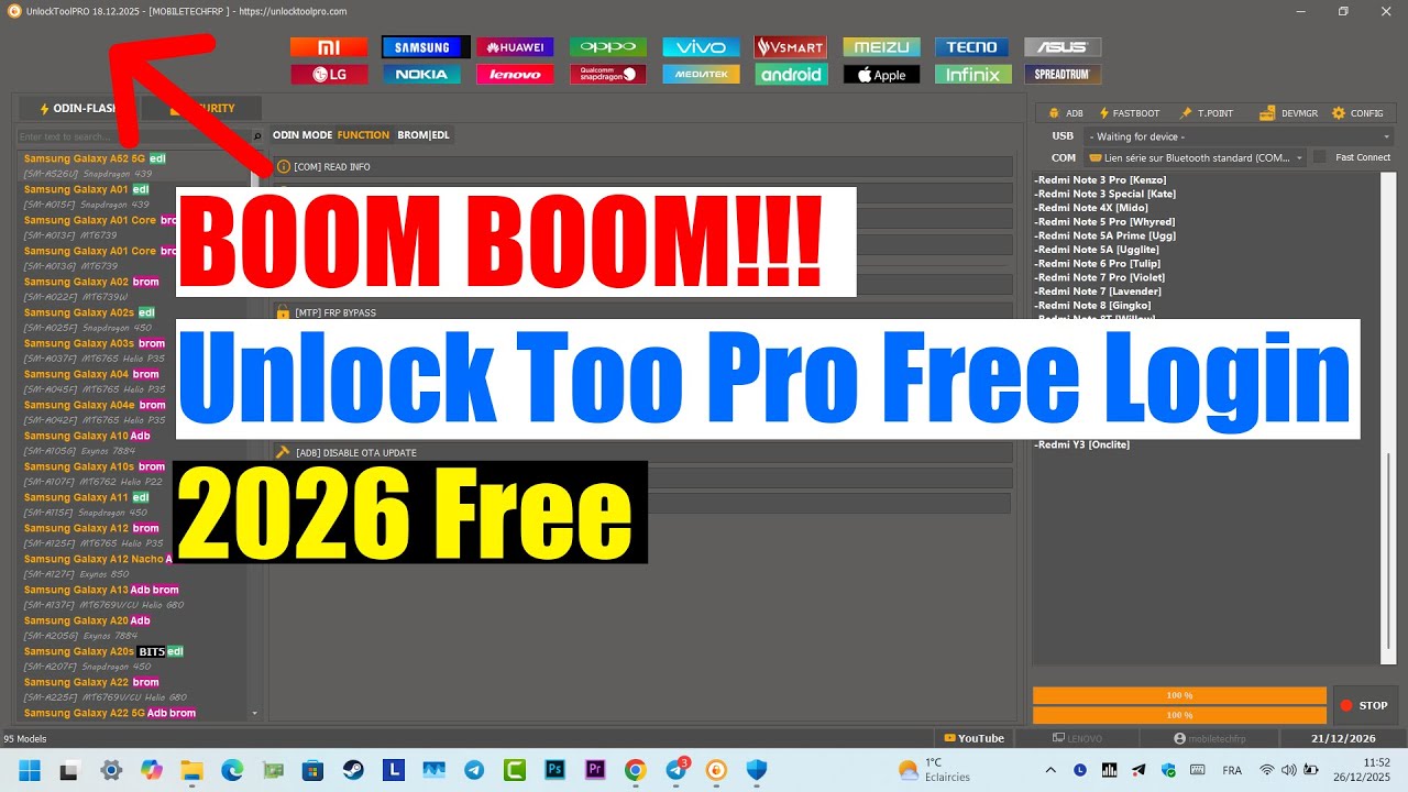 UnlockToolPro 18.12.2025 Released Update (Free) | FRP Remove, Bypass/Unlock FRP Android 15/16