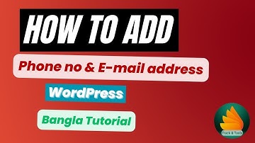 How to add clickable phone no & e-mail address in wordpress website