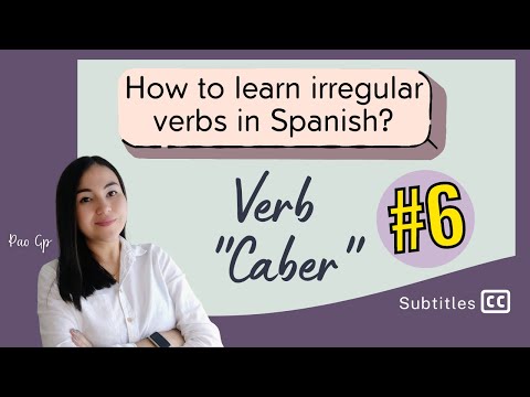 Verb "CABER"- "TO FIT" ​​| PART 6| Spanish Course| Irregular verbs