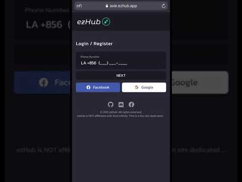 ວິທີການໃຊ້ ezhub ເພື່ອກວດເບິ່ງການເກັບ SLP, ການເບິ່ງ card axie ແລະ ການນັບ energy