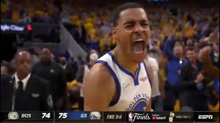 Jordan Poole banks INCREDIBLE 3 pointer at the BUZZER🤯 (Celtics/Warriors Game 5 NBA Finals)