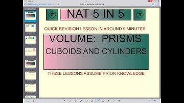 NAT 5 IN 5 VOLUME PRISMS CUBOIDS AND CYLINDERS