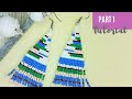 Beading Fringe Earrings Tutorial 2 brick stitch Part 1