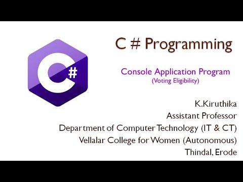 #4 : C# - Console Application ~ Example Program - YouTube