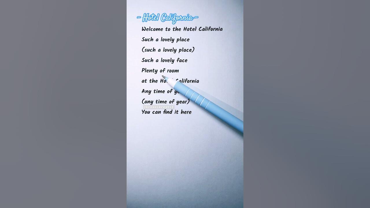 Mysterious English from Hotel California – Learn with Eagles