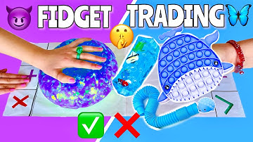 FIDGET TRADING - PURPLE 💜 VS BLUE 🦋 *SHE SCAMMED ME* 🤬