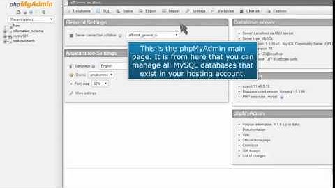How to manage a MySQL database with PHPMyAdmin in cPanel