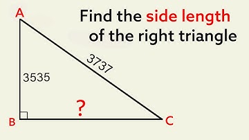 Math Olympiad Geometry Question | Find the unknown side length of the right Triangle | VIJAY Maths