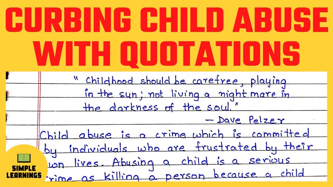 curbing child abusing essay with quotations
