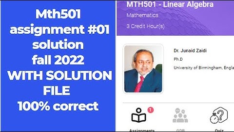 MTH501 Assignment 1 Solution  2022  | MTH501 Assignment 1 Solution File 2022