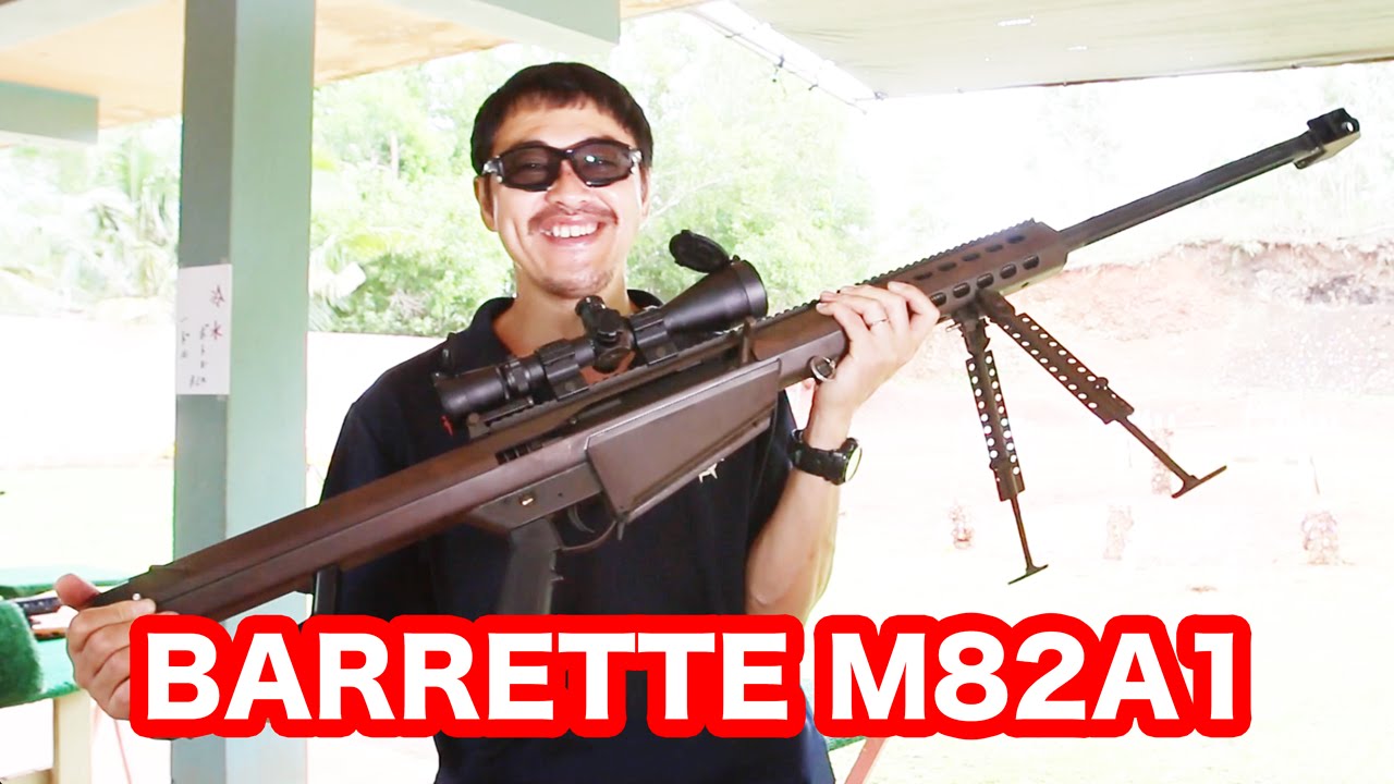 実弾射撃 バレット Ma1 12 7mm対物ライフルを撃ってみた マック堺のレビュー動画 341 Youtube