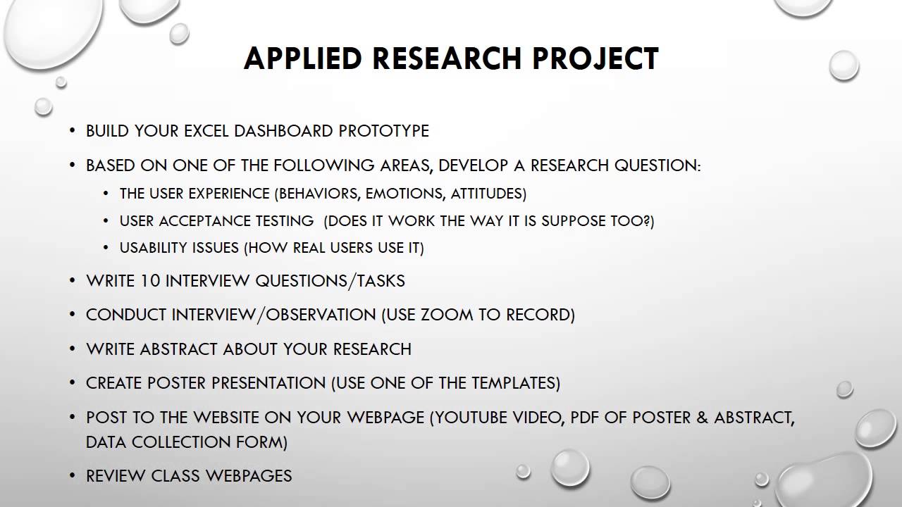 applied research project