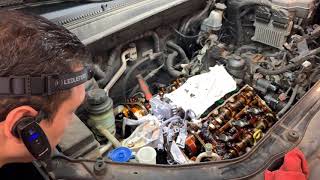 2010 Hyundai Santa Fe timing chains removal Part 2