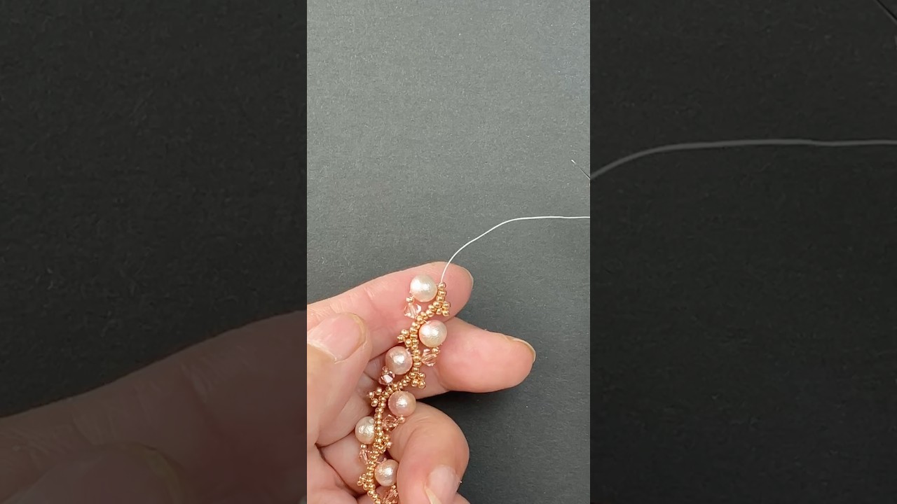コットンパールで作るブレスレット/Bracelet made with cotton pearls