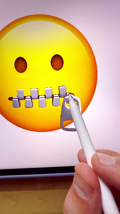 🤐📌 Zipper-Mouth Face Emoji part 2 #emoji #procreate