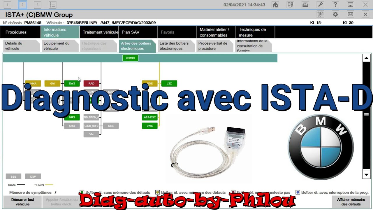 Diagnostic avec ISTA-D et aperçu de ista ( valise constructeur BMW ) 