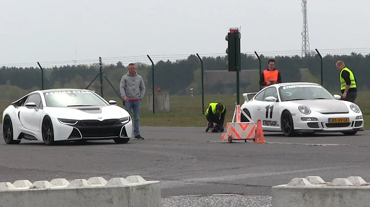 DRAG RACE | Porsche 911 GT3 vs BMW i8 vs Corvette C6 vs Jaguar F-Type vs Aston Martin V8 Vantage