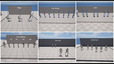 Ladder Pipe Climbing Anim Set || Unreal Engine 5