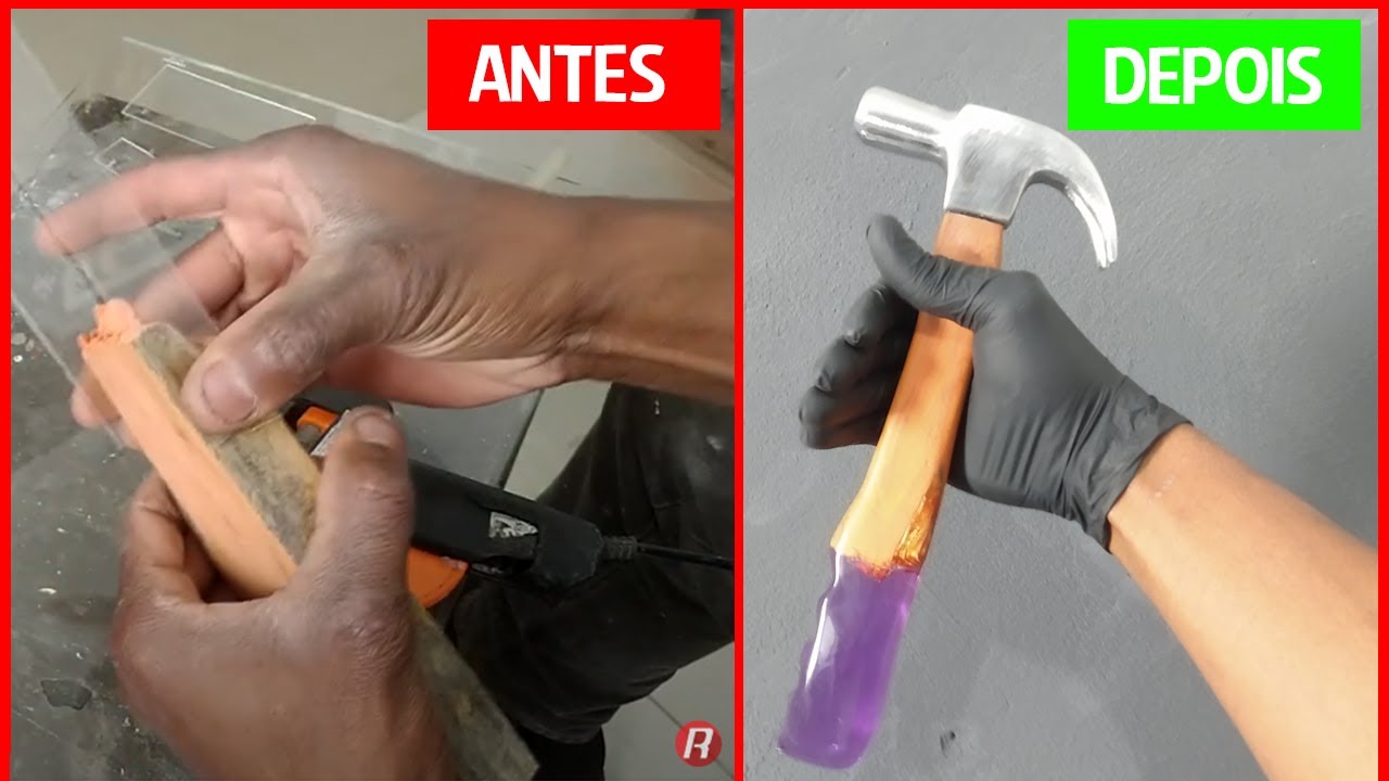 Ideias incríveis com Resina Epoxi  e Madeira (Cabo de madeira Resinado)