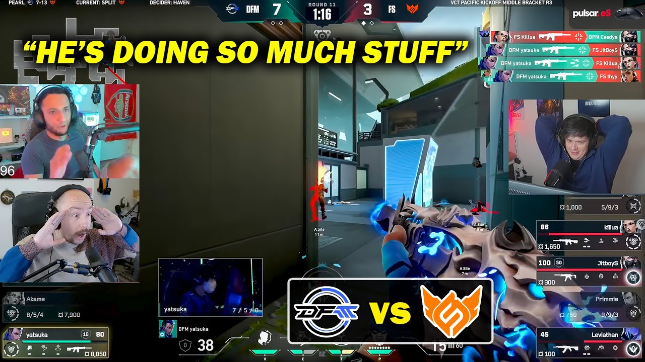 FNS Sliggy & Sideshow React to INSANE Moments From DFM vs FULL SENSE in VCT Pacific