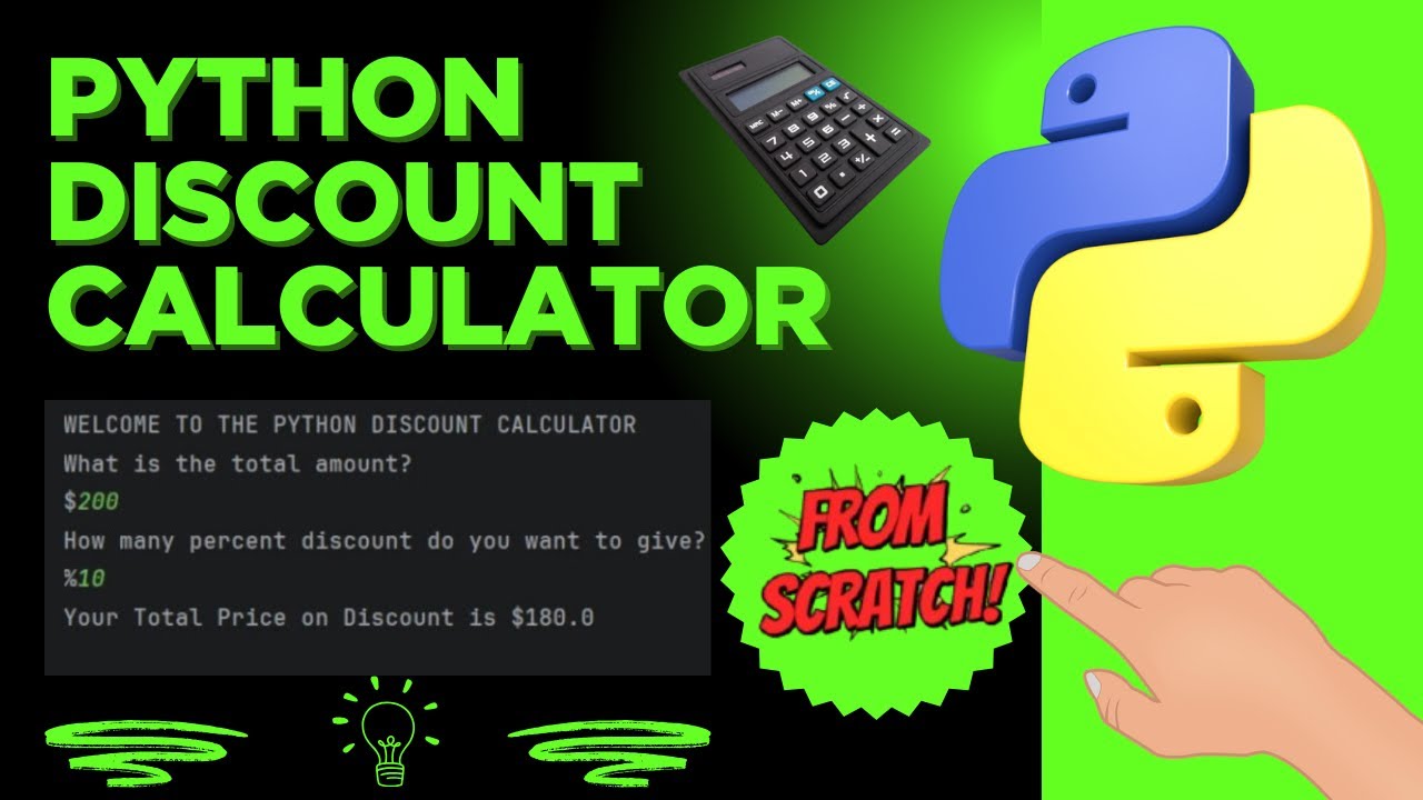 Python Discount Calculator: Step-by-Step Tutorial 🔥 - YouTube