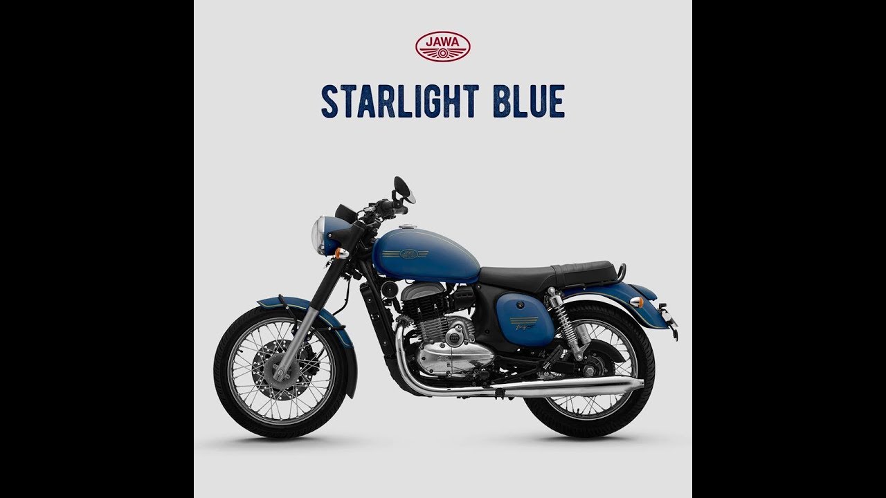 2018 2019 New Jawa 42 Motorcycle Starlight Blue Walkaround Jawa Motorcycle