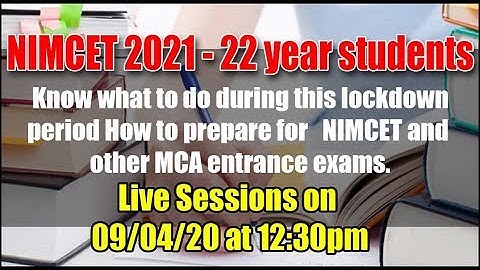 NIMCET 2021 - 22 Year Students