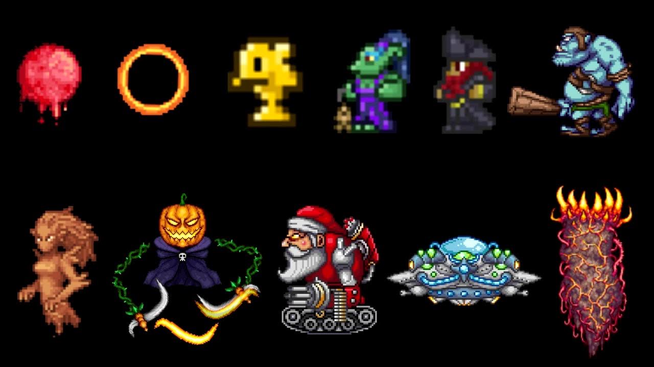 Terraria 1. Боссы террария 1. Terraria все боссы. 4 боссы. Боссы террария 1.