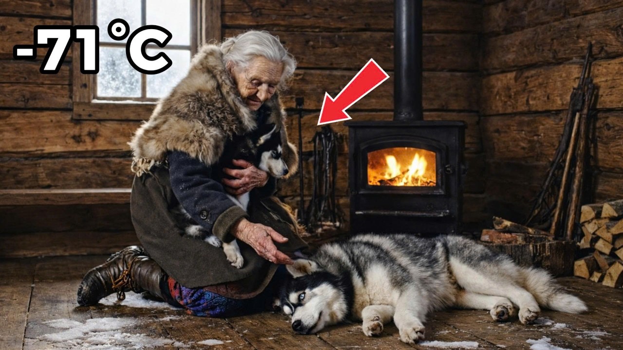 Brutal Winter, a Mother Dog Came for Help from a 90 year old woman, Living at  71°C in Siberia