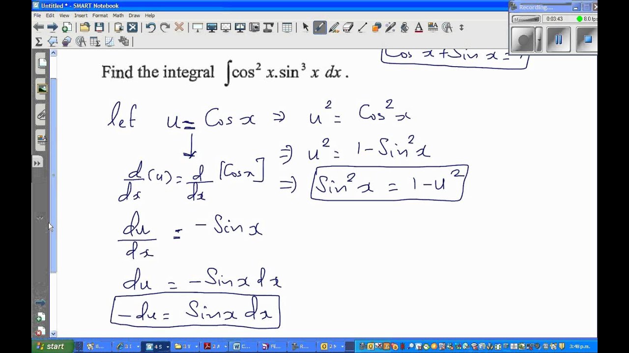 Solving differential equation dydx = y when y = cos^2x 