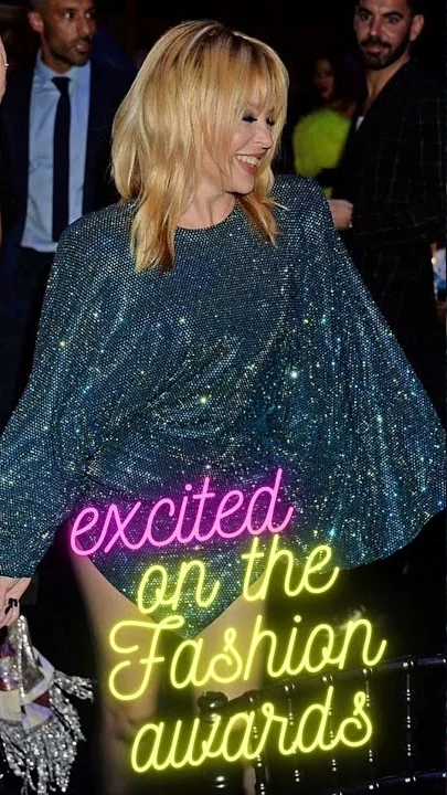 Kylie Minogue excited on the London Fashion awards Red Carpet