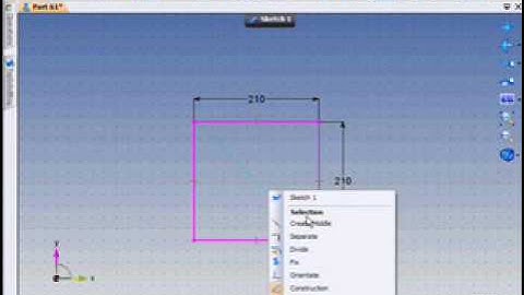 TopSolid 7, sketching a rectangle with centerpoint