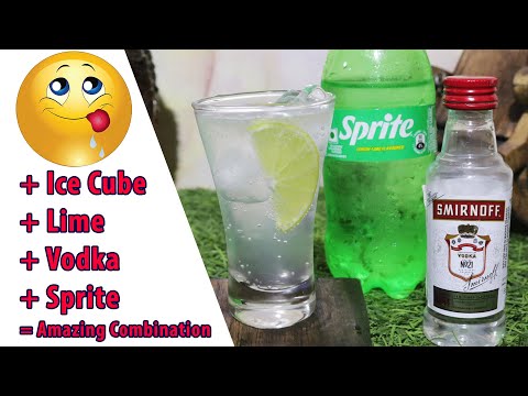 Drink Vodka com Sprite | Icecube + Lime + Vodka + Sprite = Amazing Combination 🍸