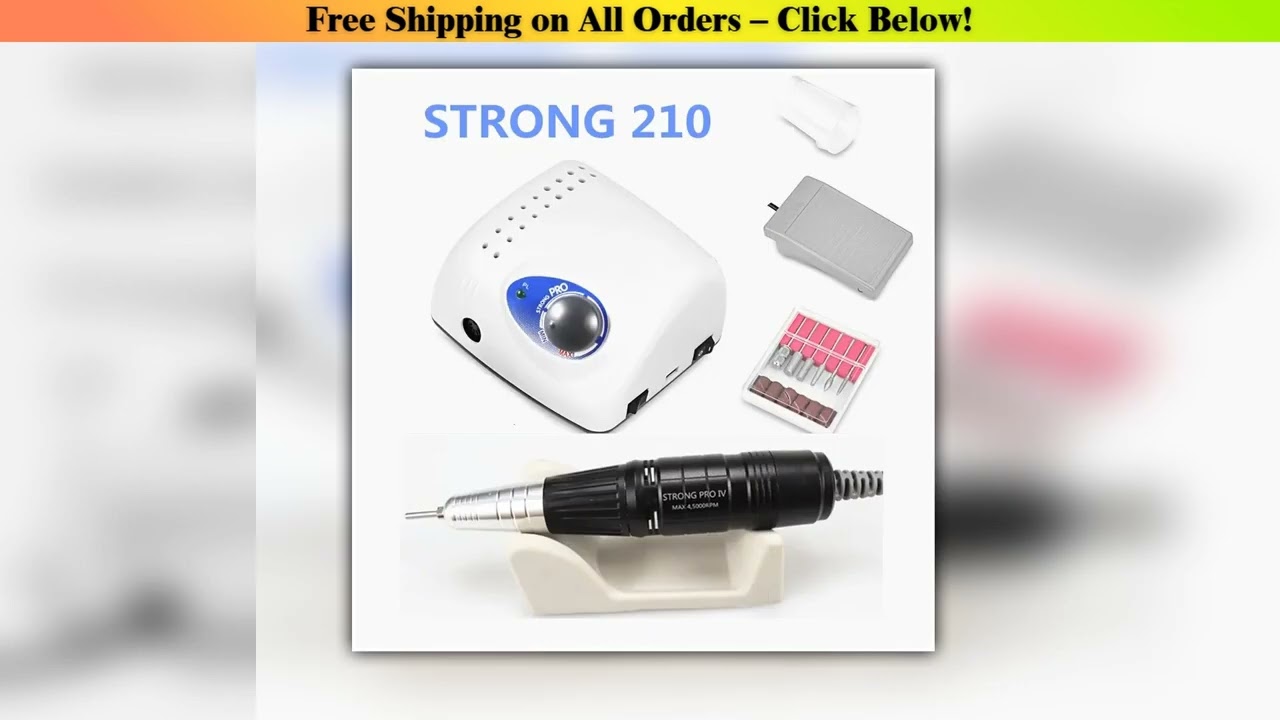 Strong 210 Pro IV Nail Drill 65W 45000 Machine Cutters Manicure Electric Nail Drill Milling