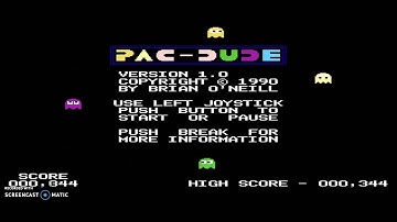 Pac-dude on the CoCo3 (Color Computer 3)