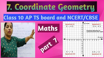 Class 10 Maths Coordinate Geometry Centroid of a triangle and some problems in telugu
