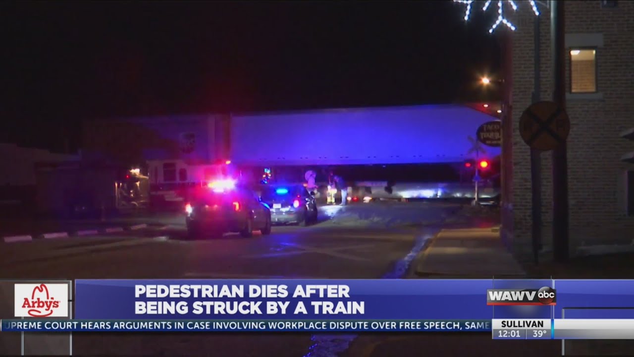 Pedestrian dies after being struck by a train - YouTube